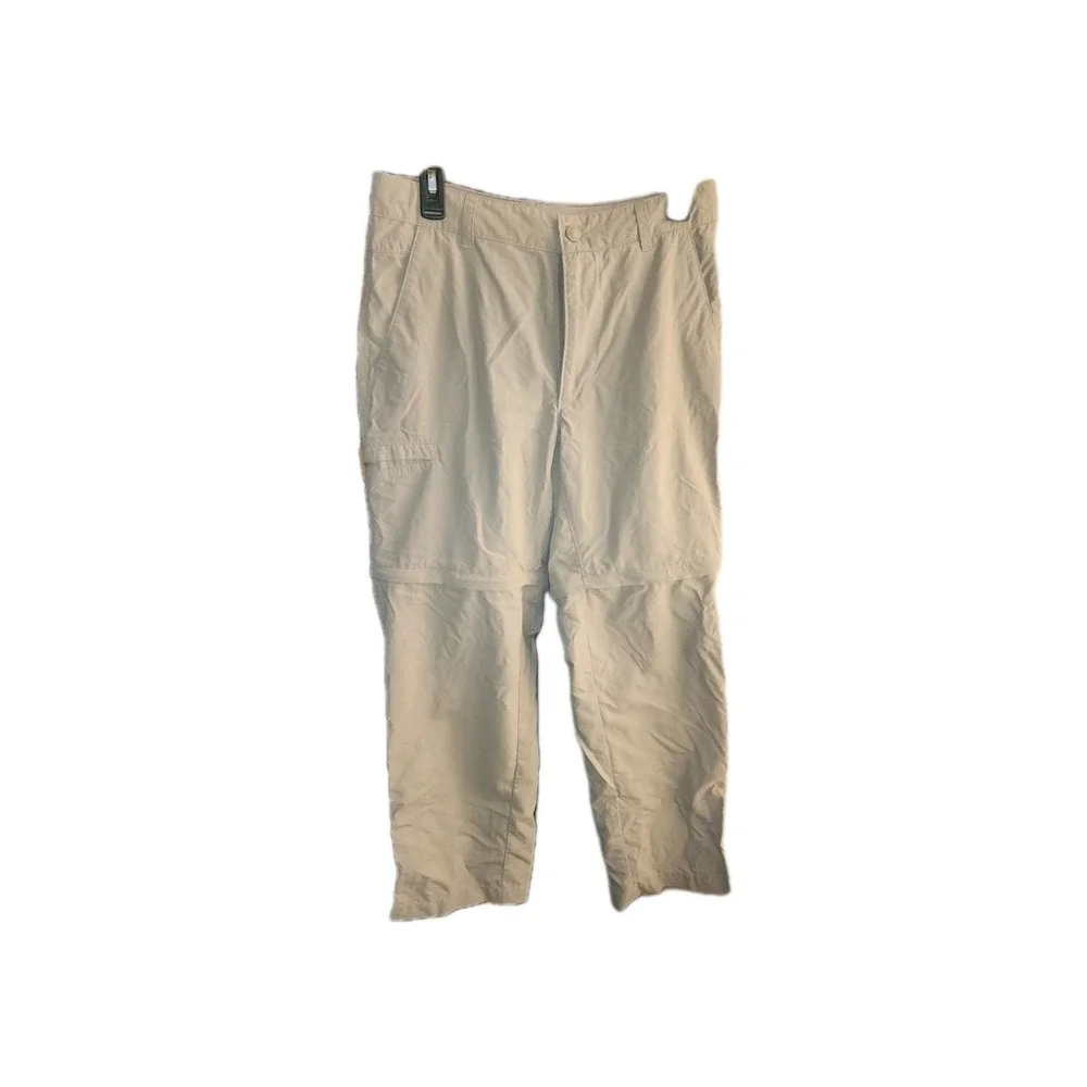 The North Face Convertible Cargo Hiking Pants Mens Beige Outdoor Zip Off Shorts